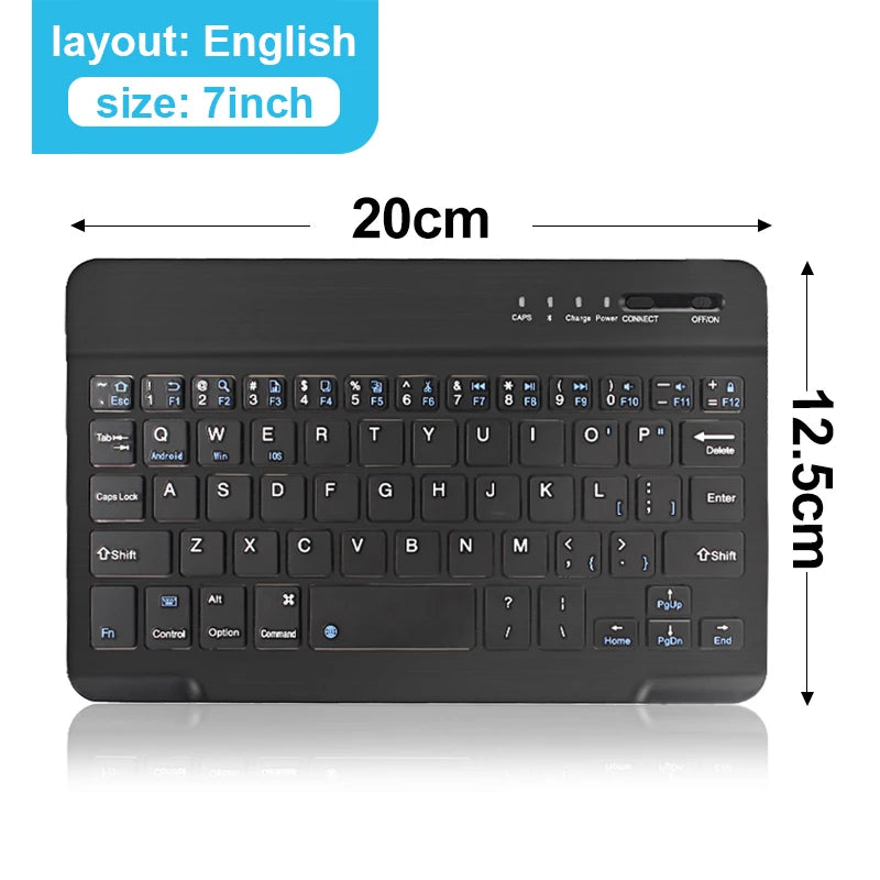 Mini Keyboard Wireless Bluetooth 5.0 Keyboard RGB Backlit Rechargeable Keyboard Silent Keyboard For IOS Android Windows iPad