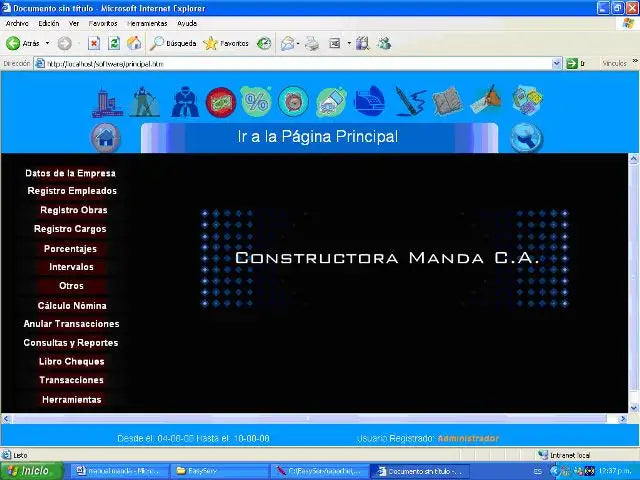 Sistema de Nómina y Control de Pagos (Constructora Manda)