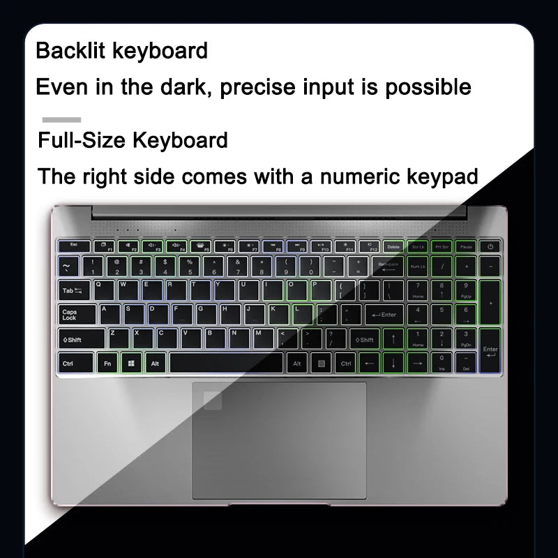 New Ultra Slim Laptop Intel Core i7 8650U 15.6" 32GB RAM 2TB SSD Gaming PC Office Study Computer PC Windows 11 Pro