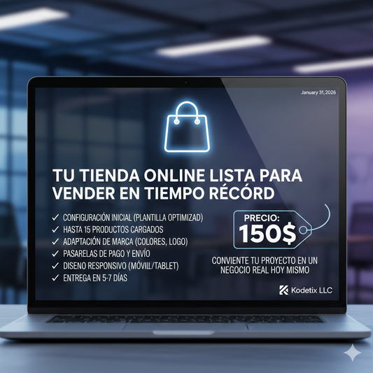 Tu Tienda Online Lista para Vender en Tiempo Récord