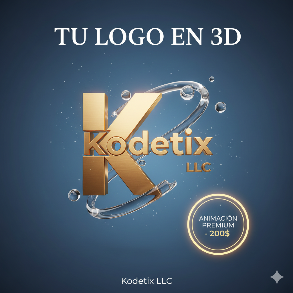 Logo 3D Motion Experience: Impacto Visual de Alto Nivel