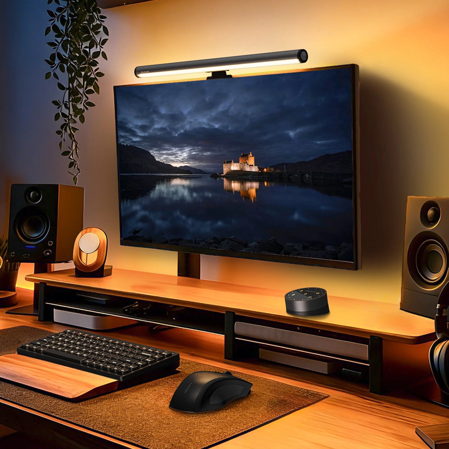 DL-RS1 Pro Monitor Light Bar Computer Light with Touch Switch Remote Dual Control & Color Temperature Desk Lamp for Monitor