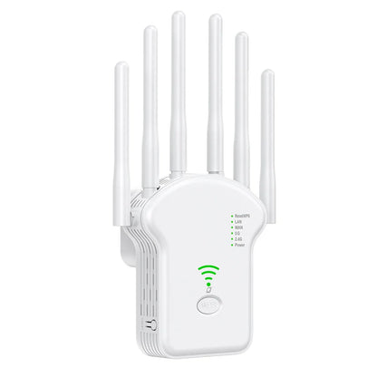 300Mbps/1200Mbps WiFi Signal Repeater Dual-Band 2.4G 5G WiFi Extender with LAN/WAN Port Internet Range Extender for Home Office