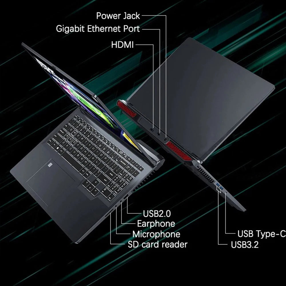 CRELANDER Laptop Gamer 16 Inch Intel Core i9 Processor 2.5k IPS Screen 165Hz RTX 4080  RAM 64GB 4TB SSD Notebook Gaming Laptop