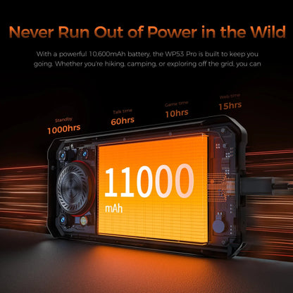 NEW OUKITEL WP53 PRO 4G Rugged Smartphone 6.52" 24GB+256GB 11000mAh 18W Android 15 NFC 50MP 128dB Speaker 36mm Cell Mobile Phone