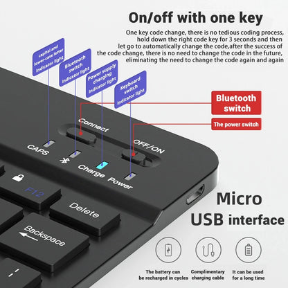 Mini Keyboard Wireless Bluetooth 5.0 Keyboard RGB Backlit Rechargeable Keyboard Silent Keyboard For IOS Android Windows iPad