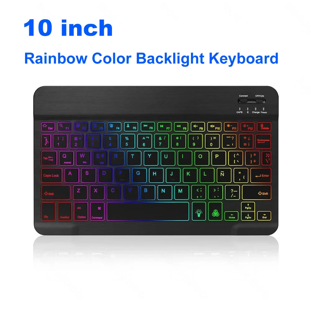 Mini Keyboard Wireless Bluetooth 5.0 Keyboard RGB Backlit Rechargeable Keyboard Silent Keyboard For IOS Android Windows iPad