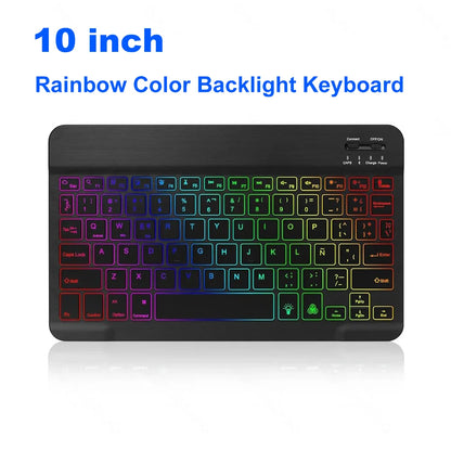 Mini Keyboard Wireless Bluetooth 5.0 Keyboard RGB Backlit Rechargeable Keyboard Silent Keyboard For IOS Android Windows iPad