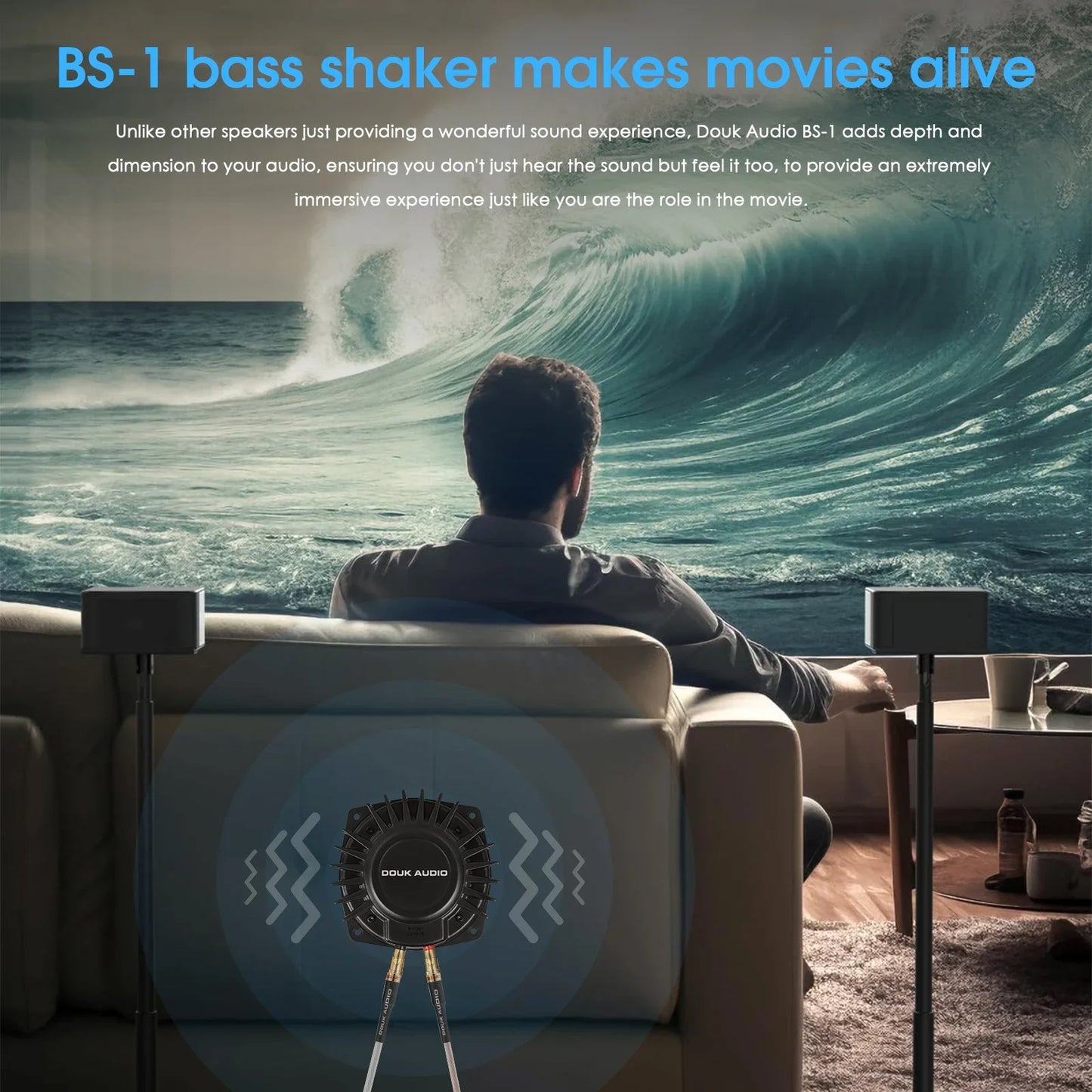 Nobsound High Power Tactile Bass Shaker 50Watt Subwoofer Transducer for Home/Car Theaters