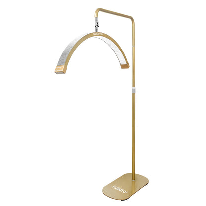 Fusitu Oversea Warehouse LED Half-Moon Shaped Light LED Lash Light With Floor Tripod Floor Video Light For Beauty Salon Makeup