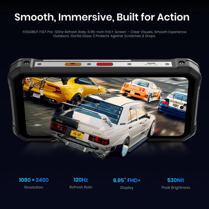 [World Premiere]FOSSiBOT F107 PRO 5G Rugged Smartphone,Up to 30GB+512GB,6.95"FHD+ Android 15,28000mAh 66W 2M FF Night Version