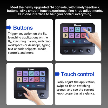 Mirabox N4 Stream deck 10 LCD Keys Button Live Console Mini Keypad Streamdeck Deck Dock macropad Stream Desk Studio Controller