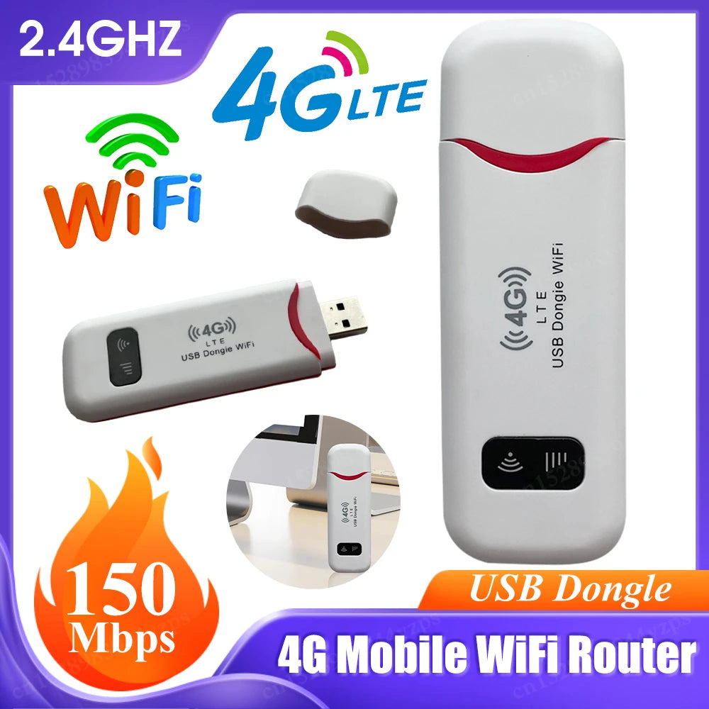 1/2/3PCS 150Mbps 4G LTE USB Modem Dongle WiFi Router with SIM Card Slot Pocket Hotspot Wireless Adapter for Laptops UMPC MID ﻿ ﻿