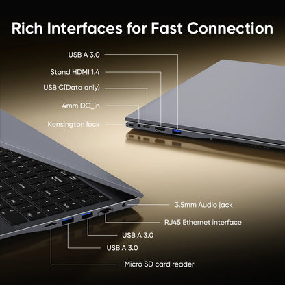 16" Laptop Computer Intel Core i5 Processor Win11 Pro Laptop 16GB RAM 512GB SSD 1920 x 1200 16:10 Display  with Backlit Keyboard