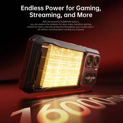 Oukitel WP300 Rugged Phone 16000mAh 36GB（12+24）GB+512GB Modular detachable Earbud/camping Light 6.78" FHD 120Hz 108MP Cell pho