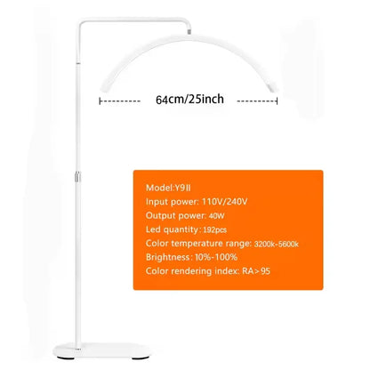 Fusitu Oversea Warehouse LED Half-Moon Shaped Light LED Lash Light With Floor Tripod Floor Video Light For Beauty Salon Makeup
