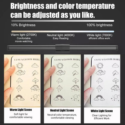 RGB PC Monitor Light Strip Notebook Lighting Night Light Color Temperature Dimming Atmosphere Lamp Read Learn Desktop Lights