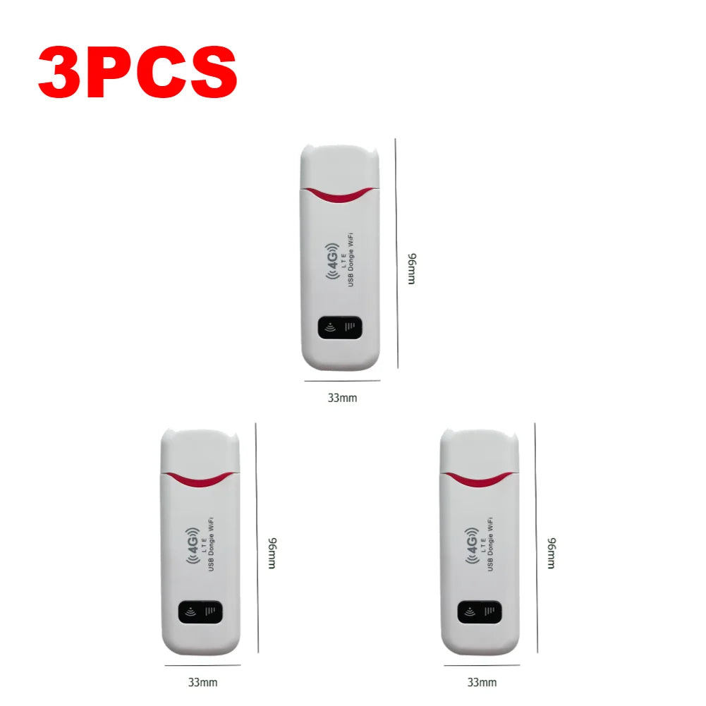 1/2/3PCS 150Mbps 4G LTE USB Modem Dongle WiFi Router with SIM Card Slot Pocket Hotspot Wireless Adapter for Laptops UMPC MID ﻿ ﻿