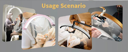 Fusitu Oversea Warehouse LED Half-Moon Shaped Light LED Lash Light With Floor Tripod Floor Video Light For Beauty Salon Makeup