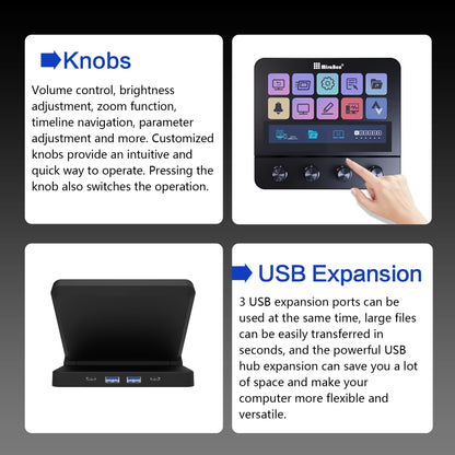 Mirabox N4 Stream deck 10 LCD Keys Button Live Console Mini Keypad Streamdeck Deck Dock macropad Stream Desk Studio Controller