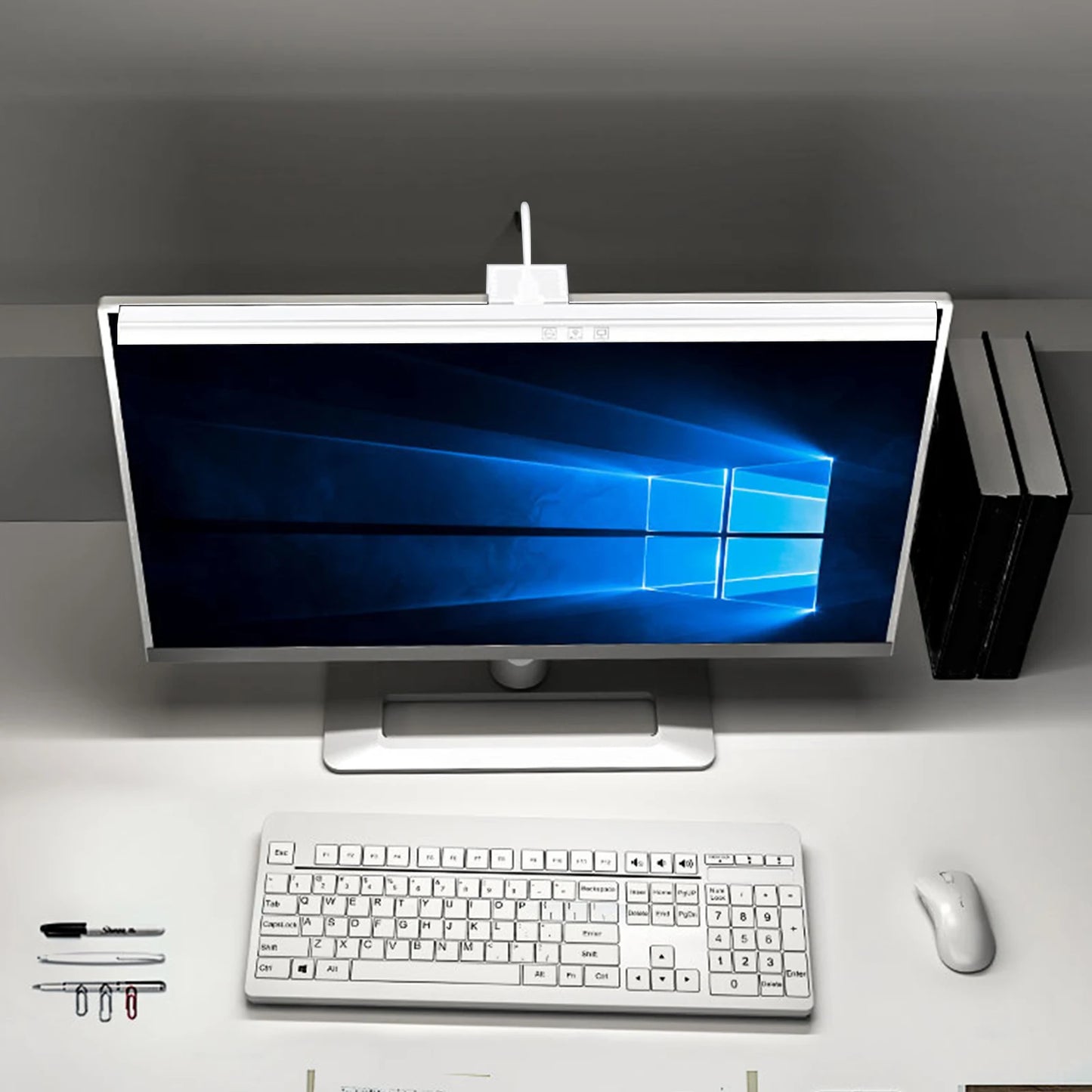 LED Monitor Light Bar Dimmable Screen Light Bar USB Powered Hanging Table Lamp for Desk/Office/Home/Game