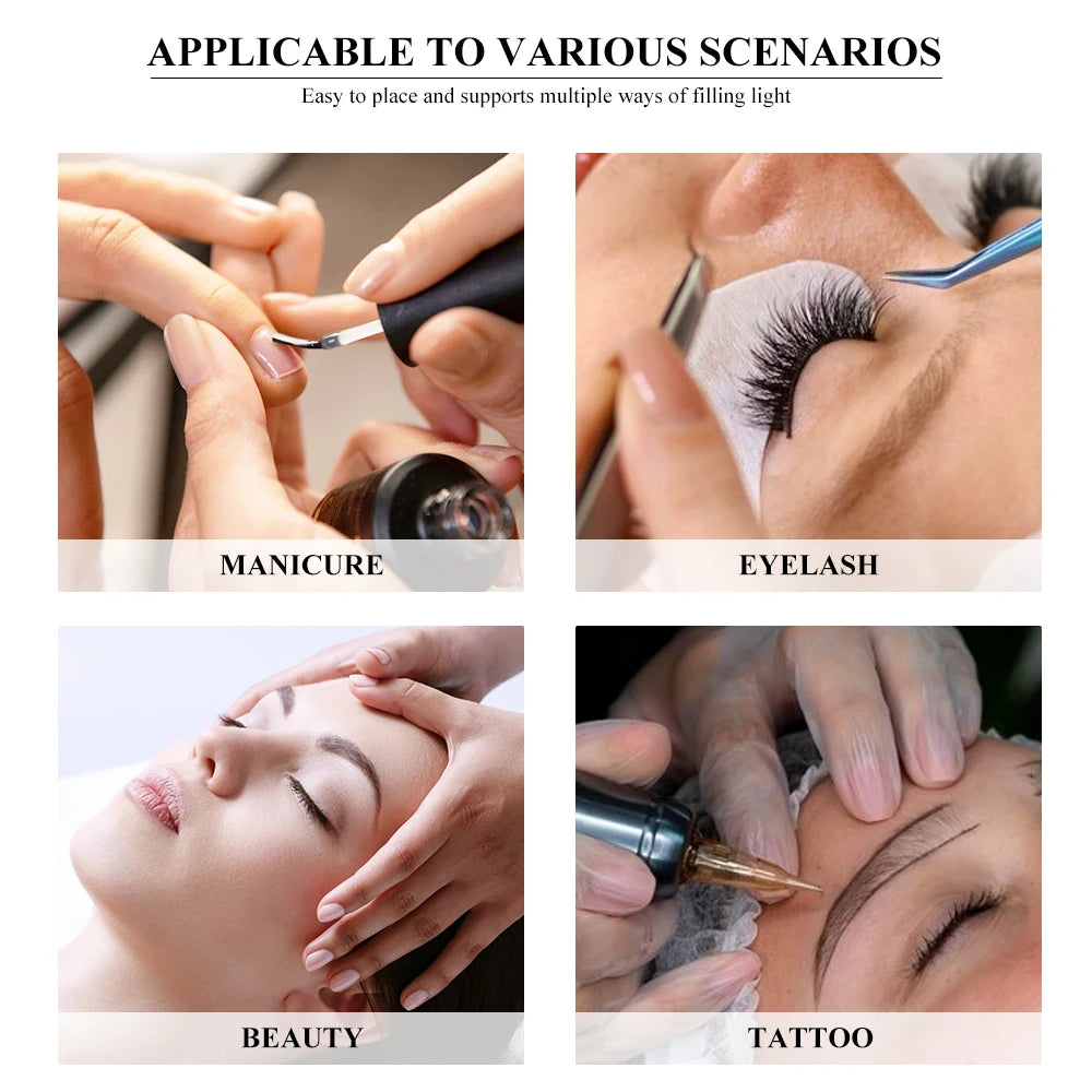 Half-Moon U-Shaped Manicure Table Lamp Shadowless Fill Light Tabletop Beauty Manicure Lighting Lamp Eye Care LED Table Lamp