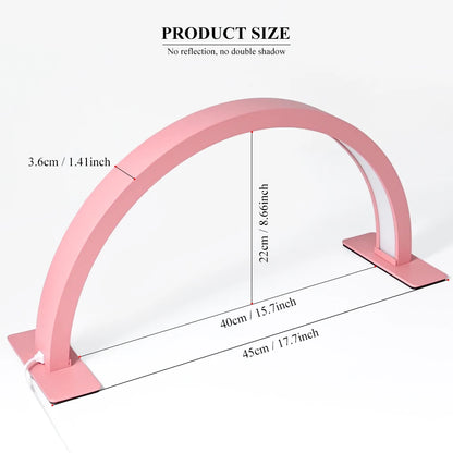 Half-Moon U-Shaped Manicure Table Lamp Shadowless Fill Light Tabletop Beauty Manicure Lighting Lamp Eye Care LED Table Lamp