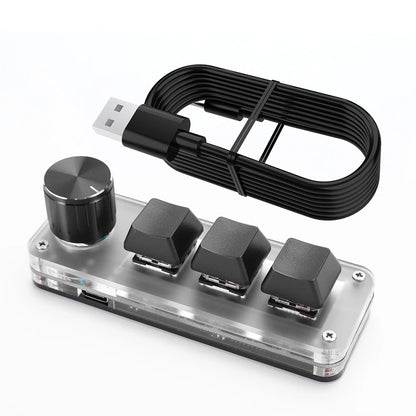 Macro Keyboard 12 Key 2 Knob Custom Programming Mechanical Keyboard Hot swap Custom Keypad One-handed Mini Gaming Keyboard