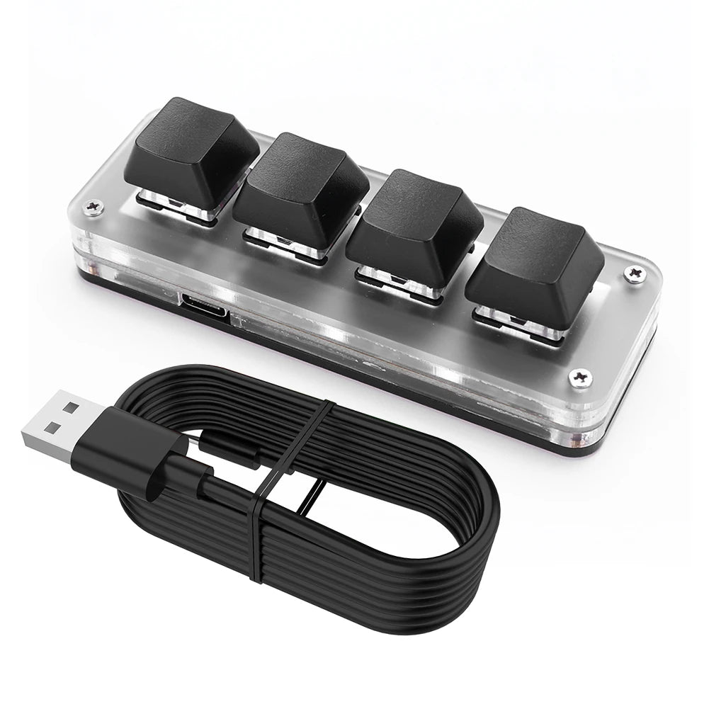 Macro Keyboard 12 Key 2 Knob Custom Programming Mechanical Keyboard Hot swap Custom Keypad One-handed Mini Gaming Keyboard