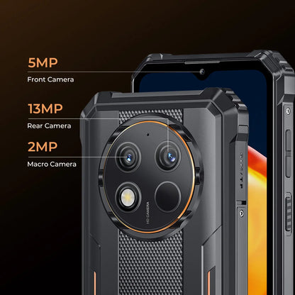 Oukitel WP28 S Rugged Smartphone 6.52‘’ HD 10600MAH 16GB (4+12)+128GB Android 14 13MP Camera Cellphone