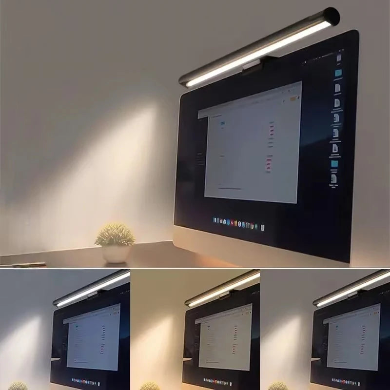 LED Monitor Light Hanging Desk Lamp - Stepless Dimming Eye-Friendly for Work And Gaming Setup