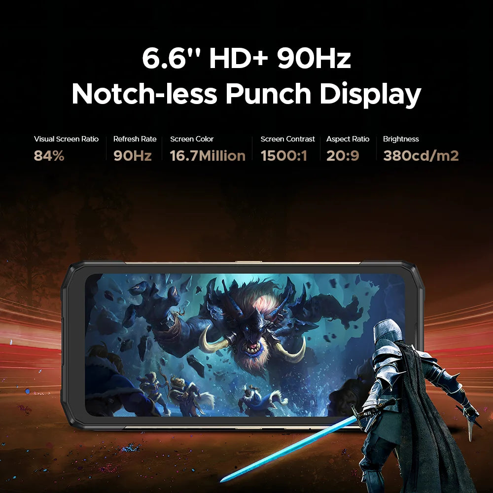 【Brand+】World Premiere DOOGEE Blade20 Turbo 5G Rugged Phone Android 15 Gemini Al 6.6'' HD+ 8GB 256GB AI Dual Camera