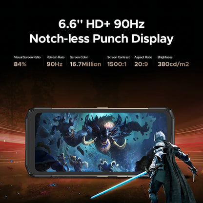 【Brand+】World Premiere DOOGEE Blade20 Turbo 5G Rugged Phone Android 15 Gemini Al 6.6'' HD+ 8GB 256GB AI Dual Camera