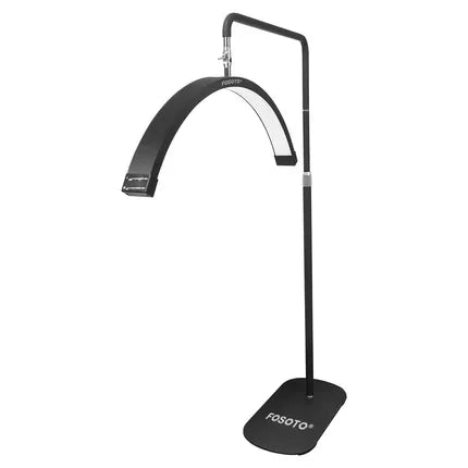 Fusitu Oversea Warehouse LED Half-Moon Shaped Light LED Lash Light With Floor Tripod Floor Video Light For Beauty Salon Makeup
