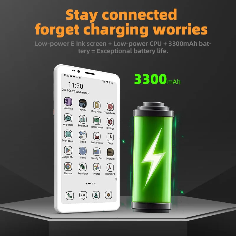 Bigme Hibreak S eBook reader, 5.84-inch E-ink electronic book, 36-level front light, 6GB+128GB, Android 14 OS paper-like ereader