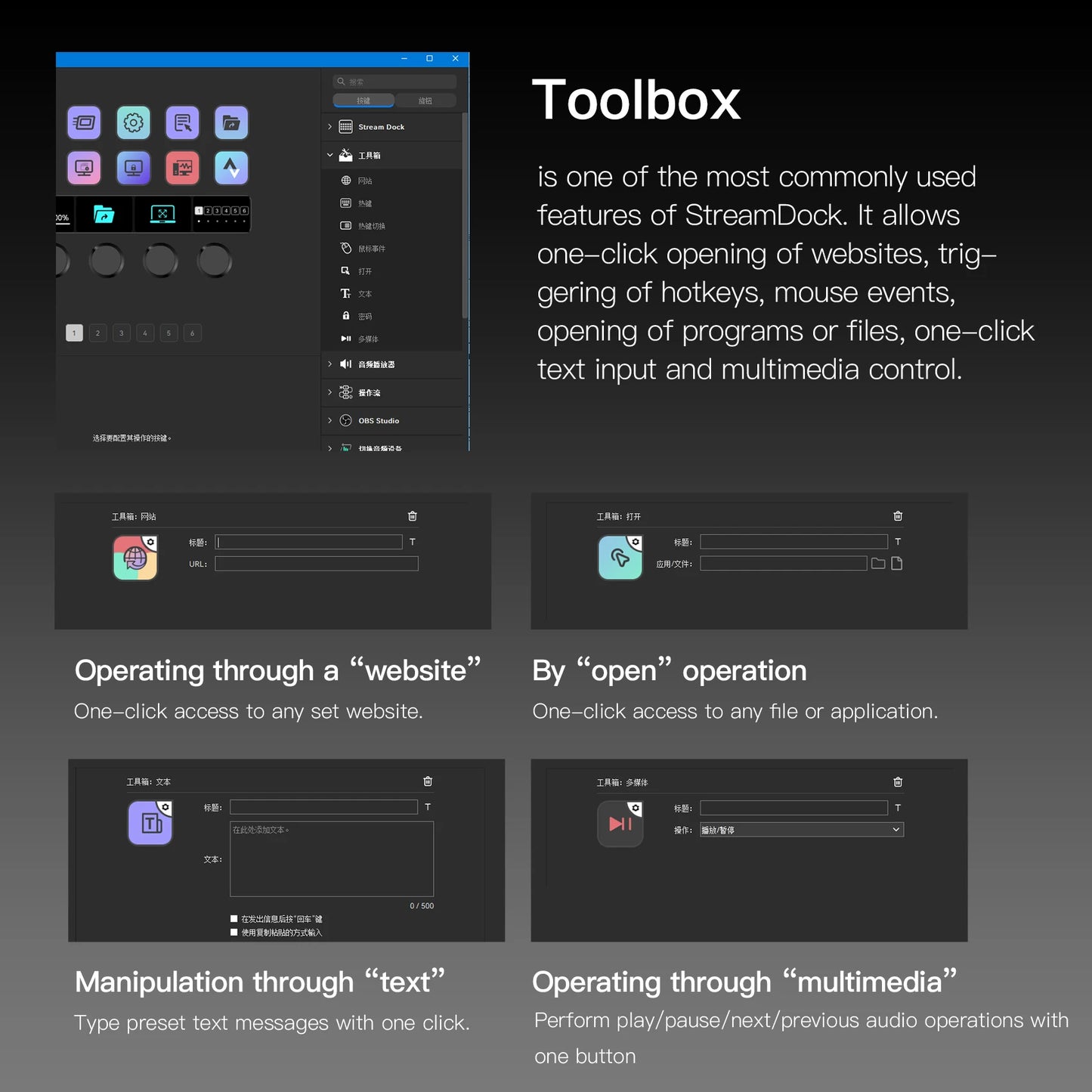 Mirabox N4 Stream deck 10 LCD Keys Button Live Console Mini Keypad Streamdeck Deck Dock macropad Stream Desk Studio Controller