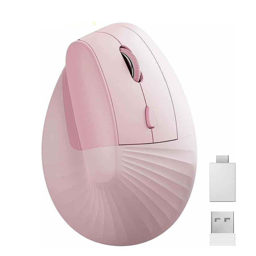 SEENDA Vertical Wireless Mouse Type C Rechargeable Ergonomic USB & Type C Mice for Laptop Laptop PC MacBook Windows Android